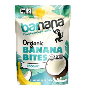 6 pieces (40 g) Organic Coconut Chewy Banana Bites