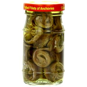 6 Pieces Anchovy Fillets, Rolled With Capers, Jar