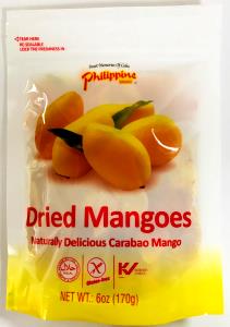 6 Pieces Mangos, Philippine, Dried