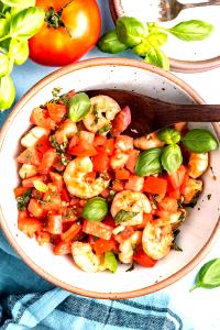 6 pieces Wood-Grilled Shrimp Bruschetta