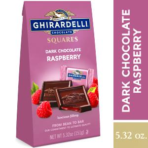 6 squares (40 g) Dark Chocolate Raspberry Cream Filled