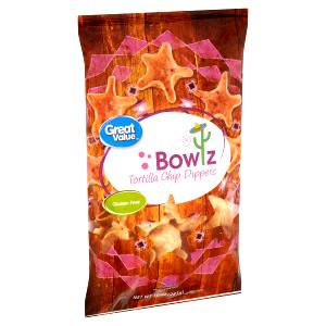 7 chips (1 oz) Bowlz Tortilla Chip Dippers