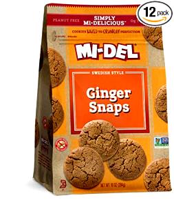 7 cookies Sugar Free Ginger Snaps Cookies