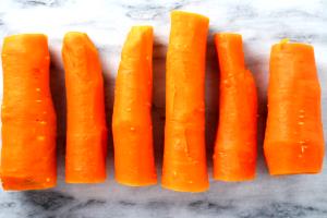 7" long carrot Boiled Carrots