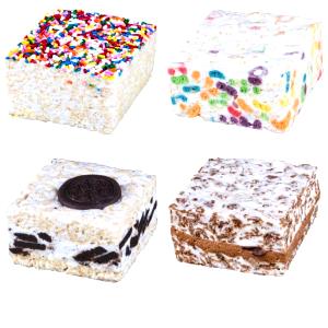 7 mini cakes (16 g) Mini Crispy Rice Snacks - Vanilla Marshmallow