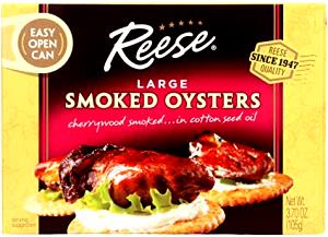 7 pieces (2 oz) Colossal Smoked Oysters