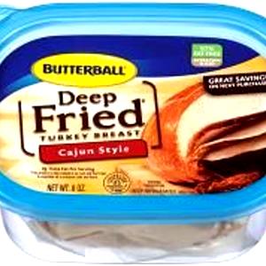 7 Slices Turkey Lunchmeat, Extra Thin Sliced, Cajun Style Deep Fried