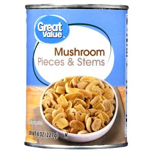 8 Caps Cooked Mushrooms (Canned)
