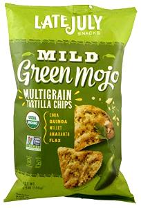 8 chips (1 oz) Organic Multigrain Snack Chips - Mild Green Mojo