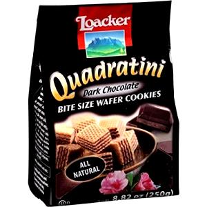 8 cookies (29 g) Quadratini Dark Chocolate Bite Size Wafer Cookies