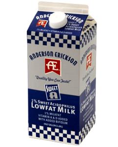 8 fl oz (236 ml) Sweet Acidophilus Lowfat Milk