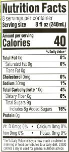 8 fl oz (240 ml) Lite Green Tea Lemonade