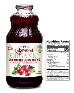 8 fl oz (240 ml) Natural Cranberry Juice