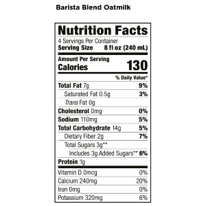 8 fl oz (240 ml) Oat Barista Blend