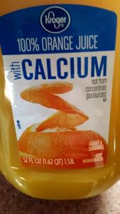 8 fl oz (240 ml) Orange Juice with Calcium Added