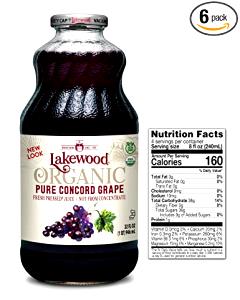 8 fl oz (240 ml) Organic Concord Grape Juice