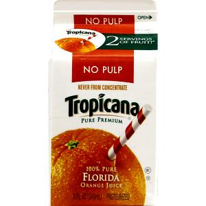8 fl oz (240 ml) Premium Pasteurized 100% Pure Orange Juice