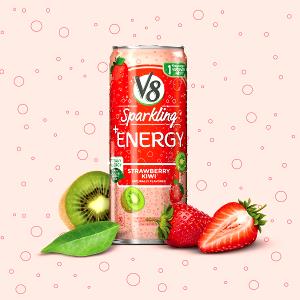 8 fl oz (240 ml) Sparkling Green Tea - Strawberry Kiwi
