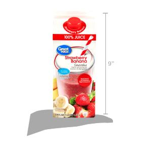 8 fl oz (240 ml) Strawberry Banana Fruit Smoothie