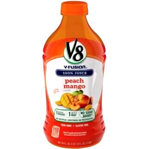 8 fl oz (240 ml) V-Fusion Light Peach Mango Juice