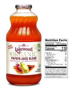 8 Fl Oz Creamed Papaya Juice