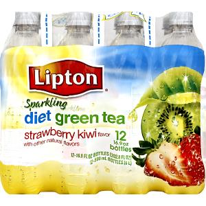 8 Fl Oz Diet Sparkling Green Tea With Strawberry Kiwi Flavor