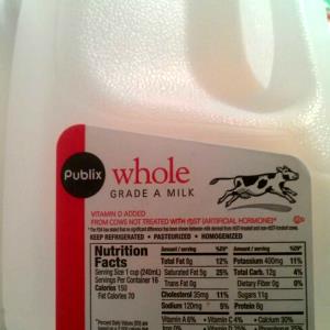 8 Fl Oz Milk, Cow