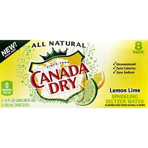 8 Fl Oz Seltzer Naturals, Lemon Lime