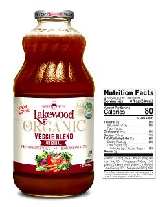 8 Fl Oz Vegetable Juice, Organic