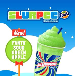 8 Oz Fanta Sour Apple, Frozen Uncarbonated Beverage