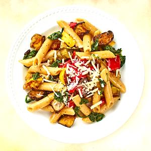 8 Oz Whole Wheat Penne With Roasted Vegetables & Garlic Oil