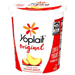 8 Oz Yogurt, Creamy Harvest Peach, Lowfat, Large