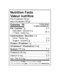 8 pieces (30 g) Cheese Curds