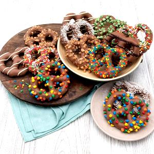 8 pretzels (30 g) Gourmet Chocolatey Pretzels
