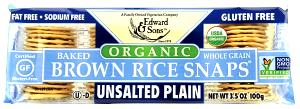 8 snaps (15 g) Unsalted Plain Brown Rice Snaps
