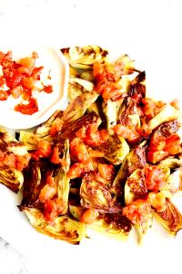 9 artichoke hearts Crispy Fried Artichokes
