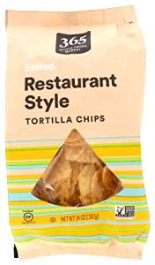 9 chips (1 oz) White Corn Restaurant Style Tortilla Chips