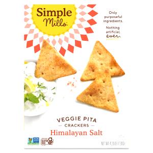9 crackers (30 g) Veggie Pita Crackers Himalayan Salt