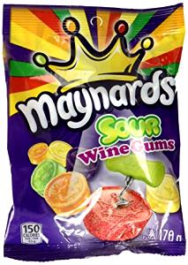9 pieces (43 g) Sour Wine Gums