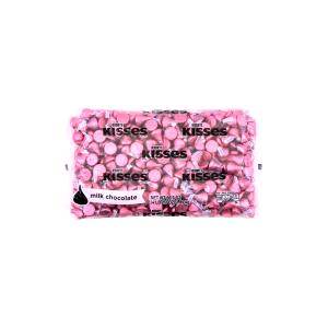 9 Pieces Kisses - Milk Chocolate, Pink