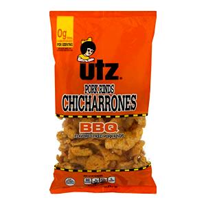 9 Pieces Pork Skins, Fried, Bbq Flavored