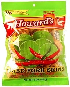 9 Pieces Pork Skins, Fried, Chile Limon