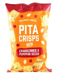 9 pita crisps (28 g) Pita Crisps with Cranberries & Pumpkin Seeds