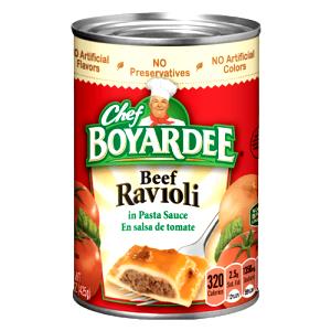 9 raviolis (145 g) Beef Ravioli