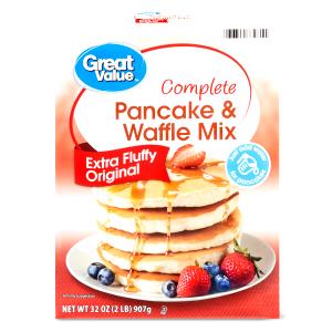 Four 4" pancakes (61 g) Pancake and Waffle Mix