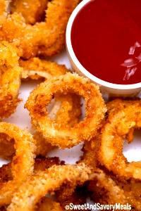 1 10 Medium Rings Serving (2 - 3 Dia) Baked or Fried Batter Dipped Onion Rings (from Fresh)