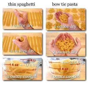 1/2 cup dry (2 oz) Farfalle Pasta