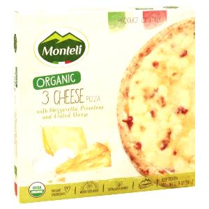1/3 pizza (117 g) Organic 3 Cheese Pizza