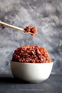1/4 Cup Red Rice, Long Grain, Dry