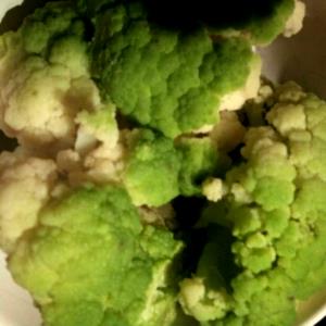 1/5 Head Cauliflower, Green, No Added Salt, Cooked